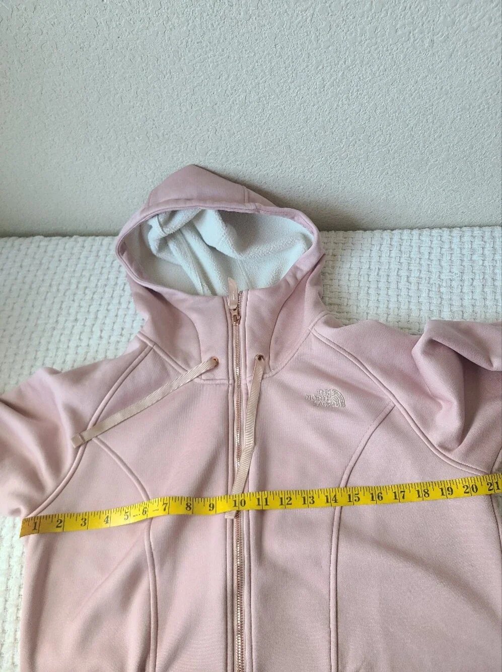 The North Face Women's Pale Pink Sherpa-Lined Zip Hoodie Women's Size L
